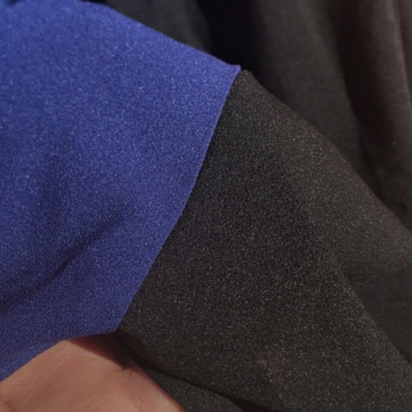 Black and Blue Color Block Rampage Halter Top - Picture 3 of 5